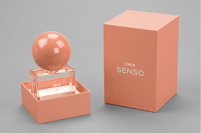 Rösa förpackning för Caia parfym