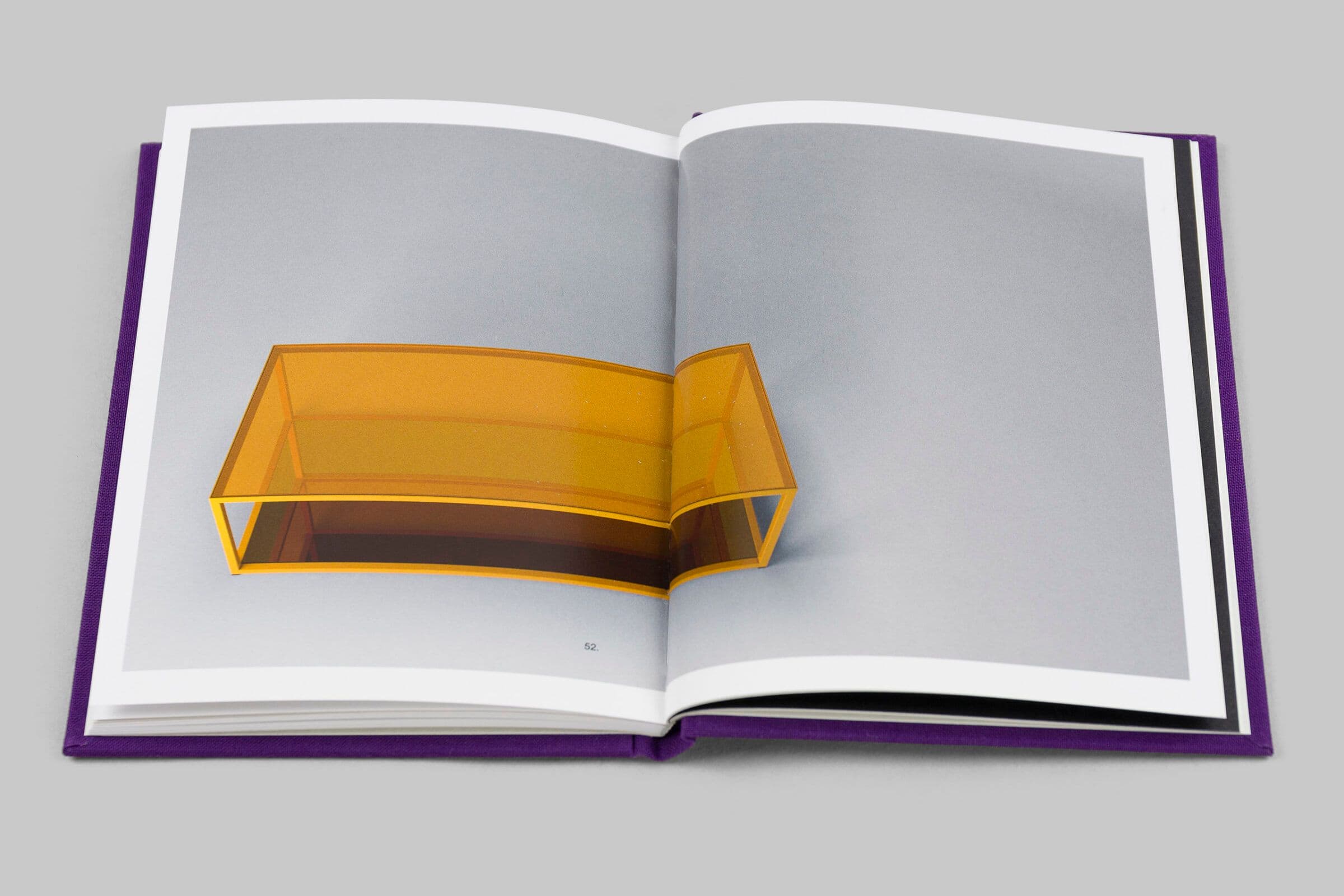 Thread sewn hardcover book with purple cloth