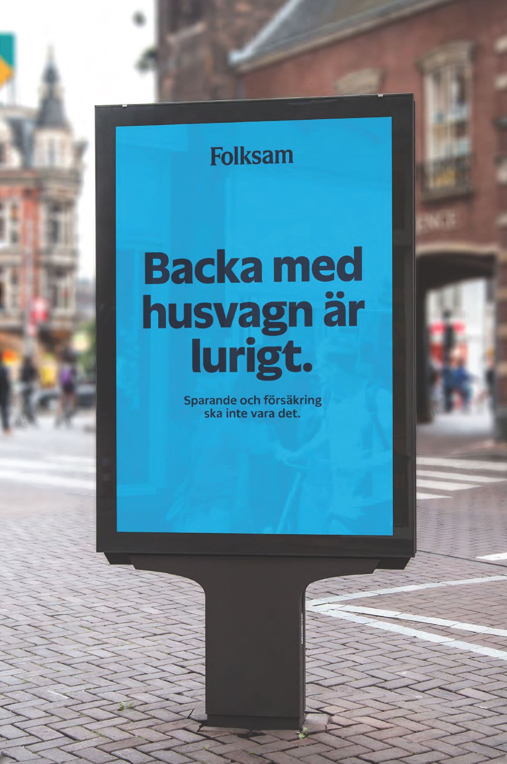 Utomhus stortavla i citymiljö