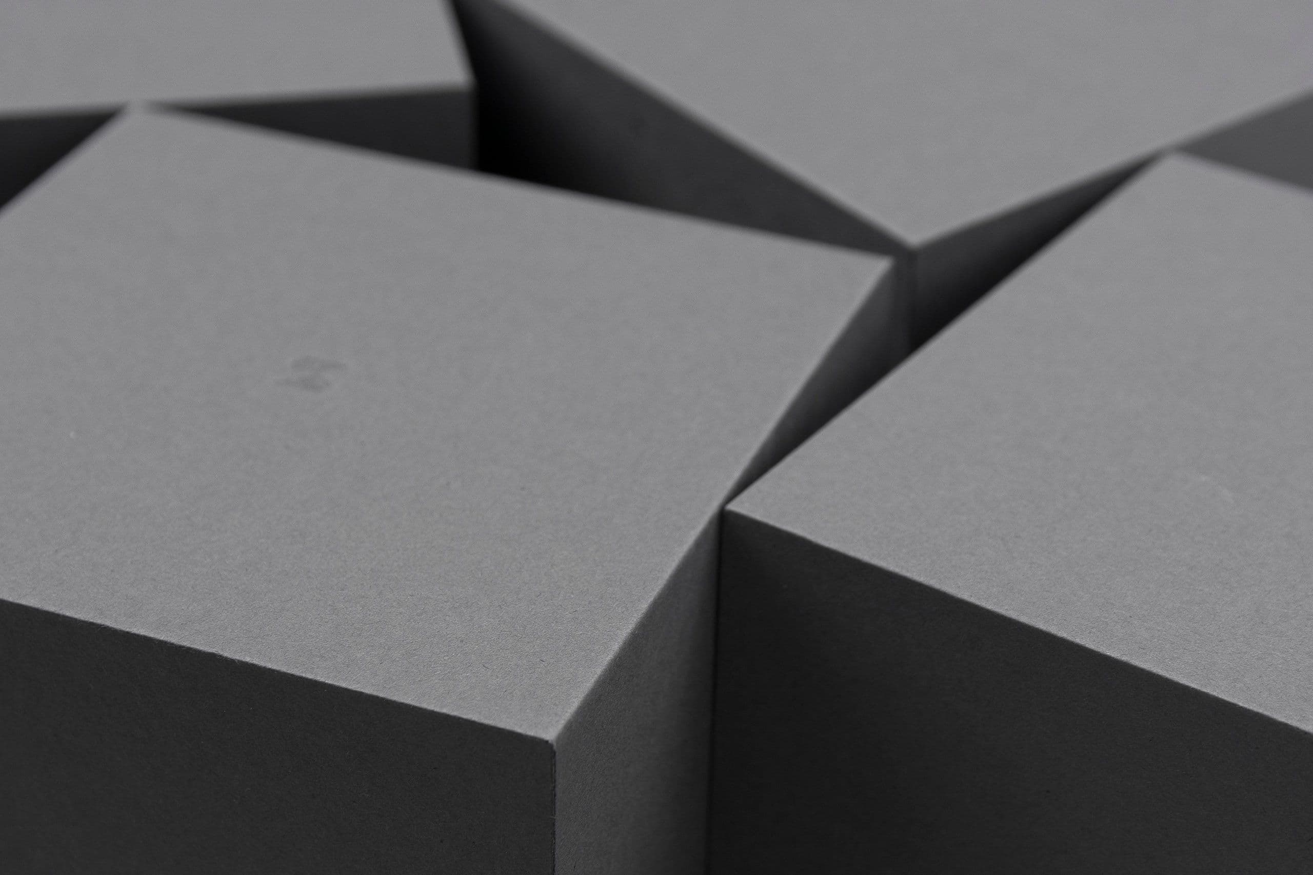 Exclusive rigid boxes for perfumes with a foil stamped sleeve.