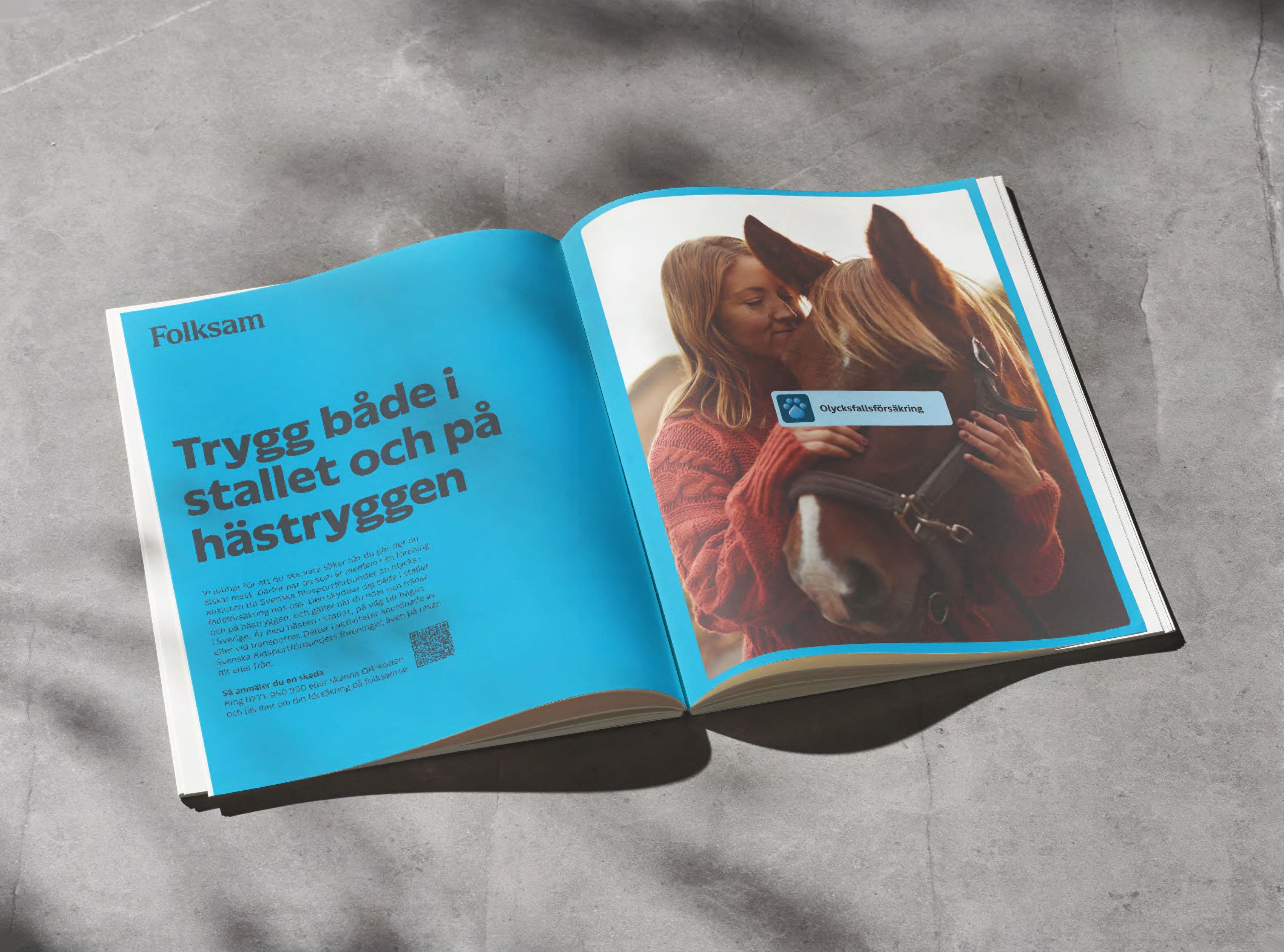 Ett uppslag i en tryckt broschyr